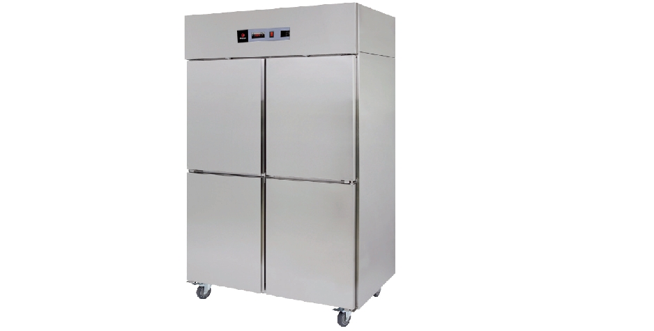 Upright fridge and freezer