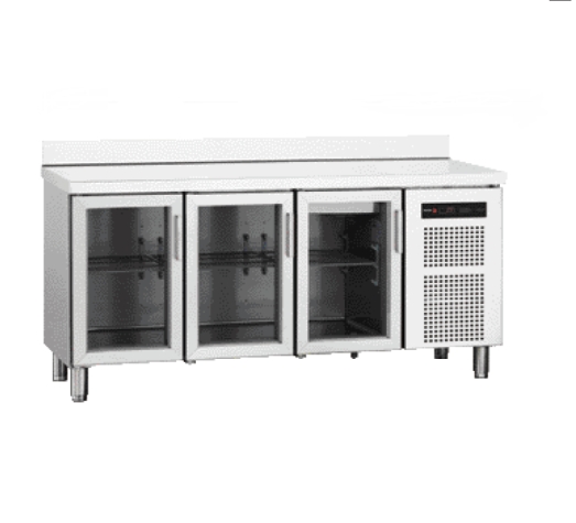 GN series glass door counter fridge